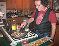 Dec. 26, 2007 - Merrimac, Massachusetts.<br />Paul preparing shrimp as appetizers.