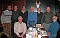 Feb. 7, 2008 - The Chateau Restaurant in Andover, Massachusetts.<br />Reunion of old Bell Labs skiers.<br />In back, Bill, Oscar, Dennis, Jim, Egils, and A.J. In front, John and Mike.