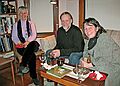 Feb. 16, 2008 - Merrimac, Massachusetts.<br />Joyce's thank you party for help with her leg, studio move, and the zoning board.<br />Deb, Ron, and Kathie.