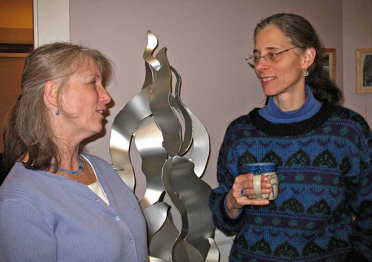 Feb. 16, 2008 - Merrimac, Massachusetts.<br />Joyce's thank you party for help with her leg, studio move, and the zoning board.<br />Cindia and Iris.