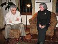 Feb. 23, 2008 - At Oscar and Leslie's in North Andover, Massachusetts.<br />Richard and Joyce deep into discussion.