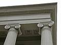 March 18, 2008 - Baltimore, Maryland.<br />The Basilica, first cathedral in the United States.<br />Ionic columns at the main entrance.