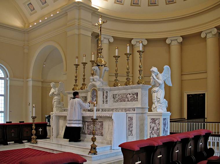 March 18, 2008 - Baltimore, Maryland.<br />Interior of the Basilica.