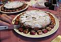 March 23, 2008 - Easter dinner at Paul and Norma's, Tewksbury, Massachusetts.<br />Two desserts of Paul's: blueberry cake in back, and ground cherry cake being cut up.