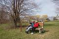 April 20, 2008 - Ipswich, Massachusetts.<br />Strawberry Hill Park.<br />Joyce and Marie.
