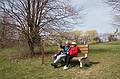 April 20, 2008 - Ipswich, Massachusetts.<br />Strawberry Hill Park.<br />Joyce and Marie.