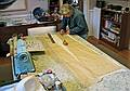May 22, 2008 - Merrimac, Massachusetts.<br />Joyce making Melody's wedding dress.