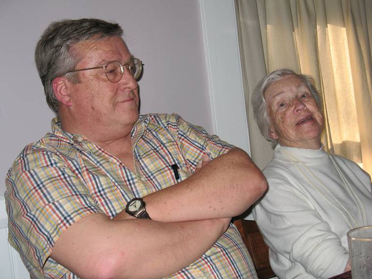 June 7, 2008 - Merrimac, Massachusetts.<br />Carl's and Egils' birthday celebration.<br />Uldis and his mother Mirdza.