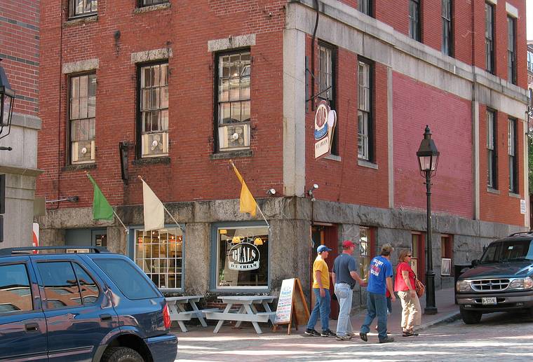 June 12, 2008 - Portland, Maine.<br />Beals Ice Cream, where we indulged.