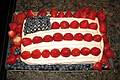 July 4, 2008 - At John and Priscilla's in Newmarket, New Hampshire.<br />Priscilla's Fourth of July cake make by Tanya.