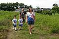 July 4, 2008 - At John and Priscilla's in Newmarket, New Hampshire.<br />The Texans, Jonah, Toby, Alan with Ryen, and Tanya, properly attired for the Fourth.