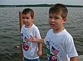 July 4, 2008 - At John and Priscilla's in Newmarket, New Hampshire.<br />Toby and Jonah.