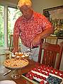 July 4, 2008 - At John and Priscilla's in Newmarket, New Hampshire.<br />John helping himself to one of the many delicious desserts.