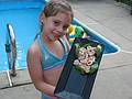 July 17, 2008 - Lawrence, Massachusetts.<br />Miranda showing off hter appetizer arrangement.