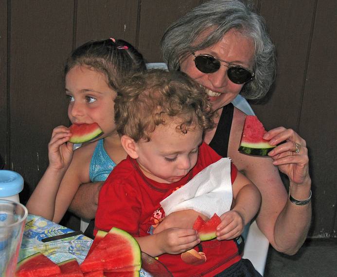 July 17, 2008 - Lawrence, Massachusetts.<br />Joyce having a good time with Matthew and Miranda.