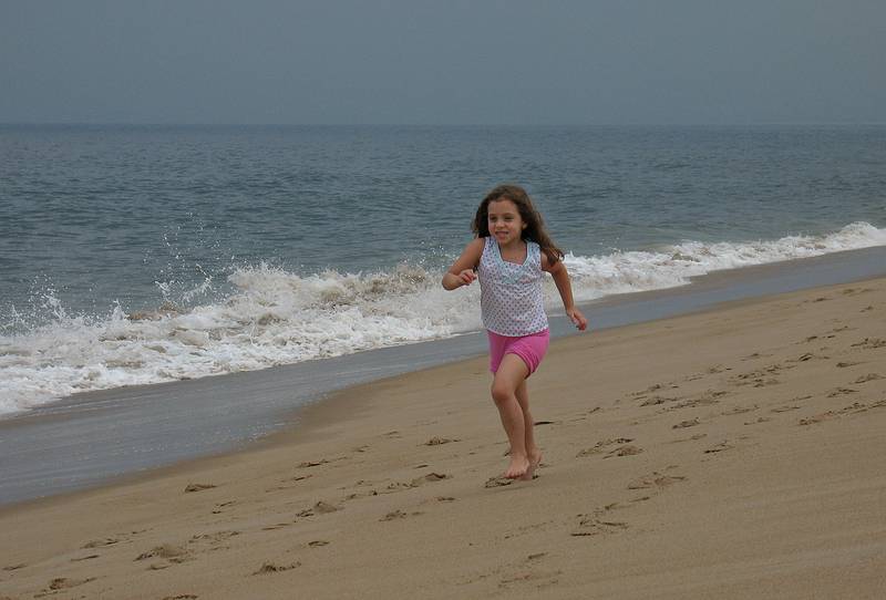 August 3, 2008 - North end of Plum Island, Massachusetts.<br />Miranda (with no end to her energy).