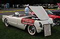 August 9, 2008 - Merrimac, Massachusetts.<br />Saturday antique car show at Skips restaurant.<br />1955 Corvette Roadster.