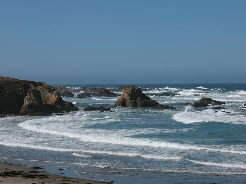 August 31, 2008 - Fort Bragg, California.<br />The shore to the south of Pudding Creek.