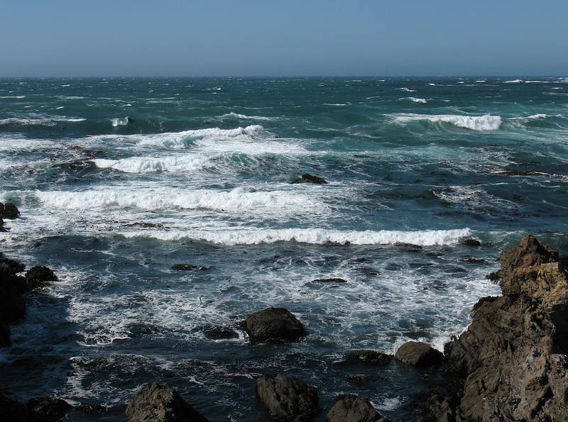 August 31, 2008 - Mendocino Coast Botanical Garden, Fort Bragg, California.<br />View from the headlands of the garden.