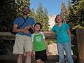 Sept. 3, 2008 - Yosemite National Park, California.<br />Eric, Gujn, and Joyce at Vernal Falls footbridge.