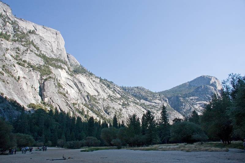 Sept. 4, 2008 - Yosemite National Park, California.<br />View up valley from dry Mirror Lake.