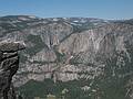 Sept 4, 2008 - Glacier Point, Yosemite National Park, California.<br />Dry Upper and Lower Yosemite Falls.