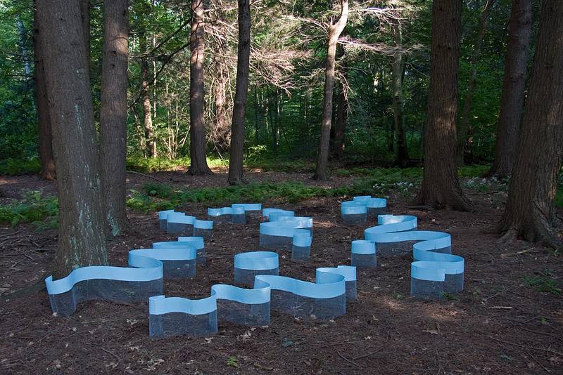 Sept. 13, 2008 - Maudslay State Park, Newburyport, Massachusetts.<br />Installation day of the 10th aniversary Outdoor Sculpture Show.<br />Vivian Metcalf's installation.