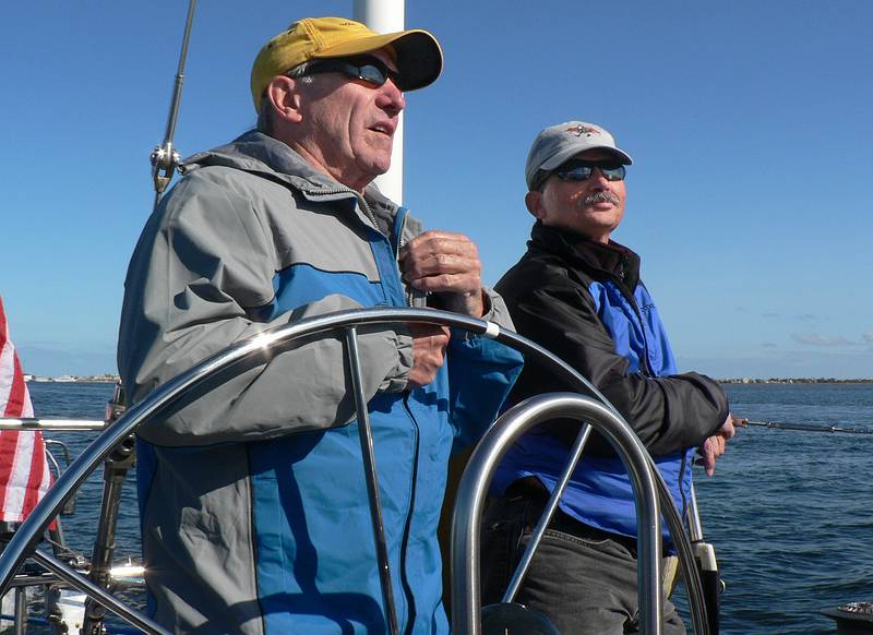 Sept. 19, 2008 - Newburyport, Massachusetts.<br />A few hours of sailing with John H.<br />Ted and George, two of John H's friends.