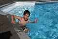 Sept. 20, 2008 - At Tom and Kim's in South Hampton, New Hampshire.<br />Celebrating Eric's birthday and to wish him and Gujn a good trip back home to Iceland.<br />Gujn really enjoys the pool.