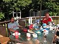 Sept. 20, 2008 - At Tom and Kim's in South Hampton, New Hampshire.<br />Celebrating Eric's birthday and to wish him and Gujn a good trip back home to Iceland.<br />Eric and Tom.