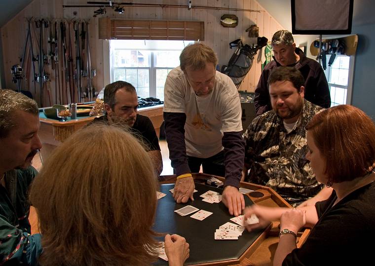 Sept. 27, 2008 - Merrimac, Massachusetts.<br />Another Ron Jones production in the making.<br />Paul, the back of Ann's head, Jim, Ron, Robert, Paul, and Marlana.