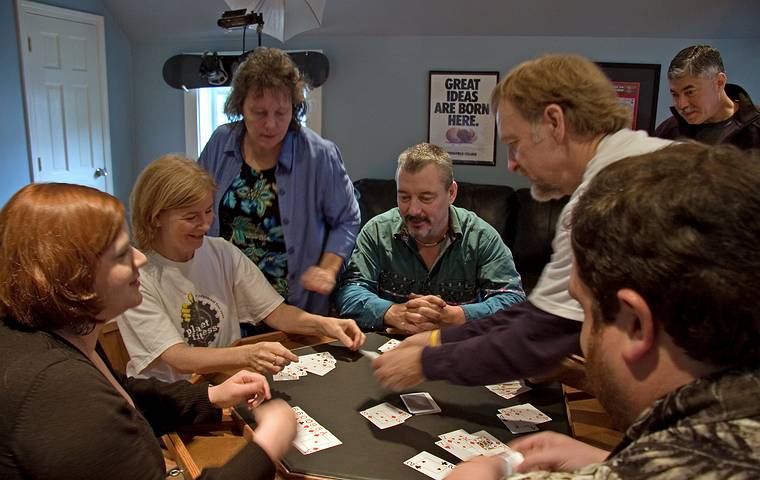 Sept. 27, 2008 - Merrimac, Massachusetts.<br />Another Ron Jones production in the making.<br />Marlana, Ann, Kathie, Paul, Ron, Robert, and Paul.