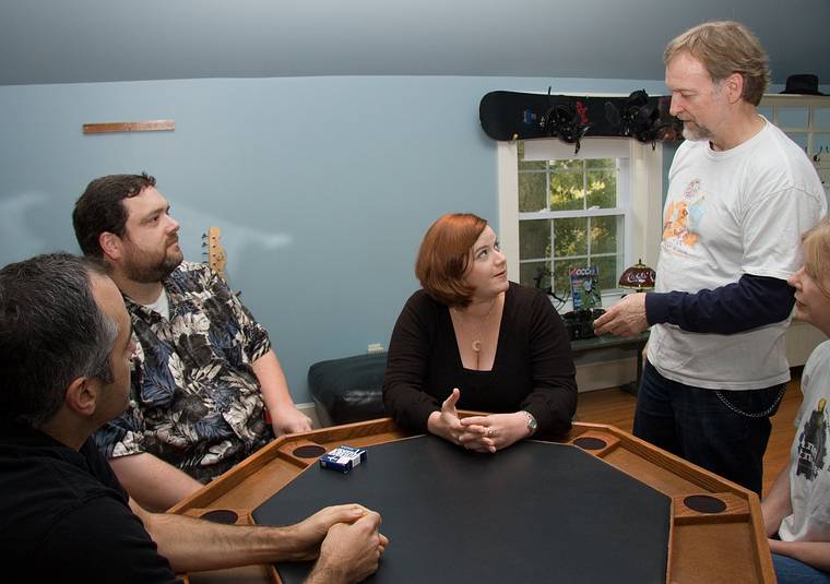 Sept. 27, 2008 - Merrimac, Massachusetts.<br />Another Ron Jones production in the making.<br />Jim, Robert, Marlana, Ron, and Ann.