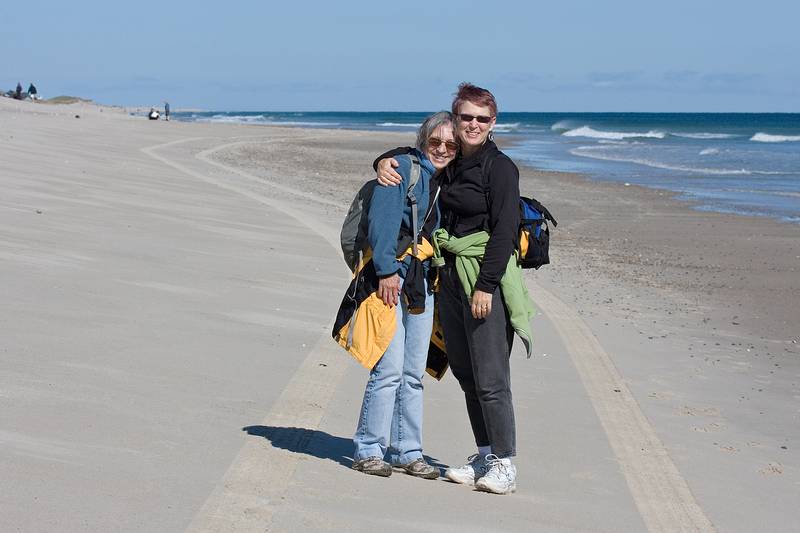 October 4, 2008 - Nauset Beach, Orleans, Cape Cod, Massachusetts.<br />Joyce and Deb.