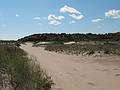 October 4, 2008 - Nauset Beach, Orleans, Cape Cod, Massachusetts.<br />View on the inland side of the dunes.