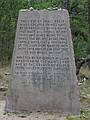 October 5, 2008 - Great Island, Cape Cod National Seashore, Massachusetts.<br />Monument along trail in the woods.