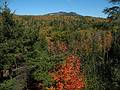 Oct. 11, 2008 - Campton, New Hamshire.<br />At Bill and Carol's log cabin.<br />Dickey and Welch peaks as seen from the rear deck.