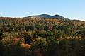 Oct. 12, 2008 - Campton, New Hamshire.<br />At Bill and Carol's log cabin.<br />Dickey and Welch peaks as seen from the rear deck.