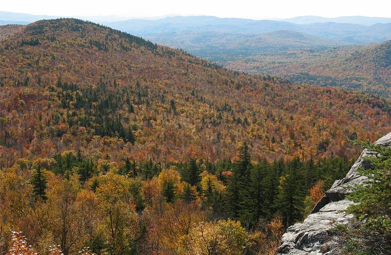 October 12, 2008 - View from atop Mt. Morgan, Grafton County, New Hampshire.<br />Mt. Webster.