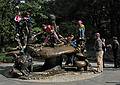 October 18, 2008 - Central Park, Manhattan, New York.<br />Alice in Wonderland sculpture.