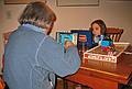 Nov. 22, 2008 - Merrimac, Massachusetts.<br />Joyce and Miranda playing battleship.