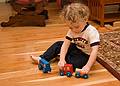 Nov. 27, 2008 - At Paul and Norma's in Tewksbury, Massachusetts.<br />Thanksgiving dinner.<br />Matthew playing with his favorite toys: trains.
