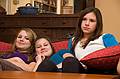 Nov. 27, 2008 - At Paul and Norma's in Tewksbury, Massachusetts.<br />Thanksgiving dinner.<br />Jessi, Laura, and Arianna watching TV.