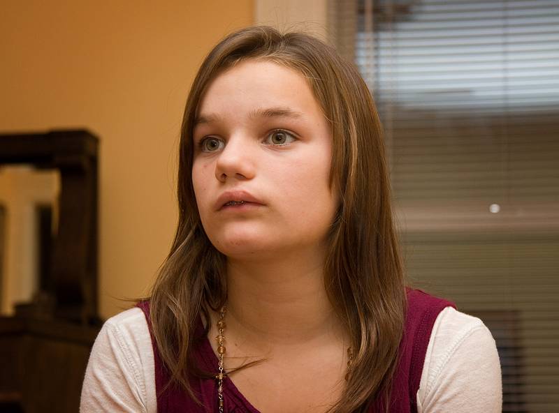 Nov. 27, 2008 - At Paul and Norma's in Tewksbury, Massachusetts.<br />Thanksgiving dinner.<br />Hannah watching TV.
