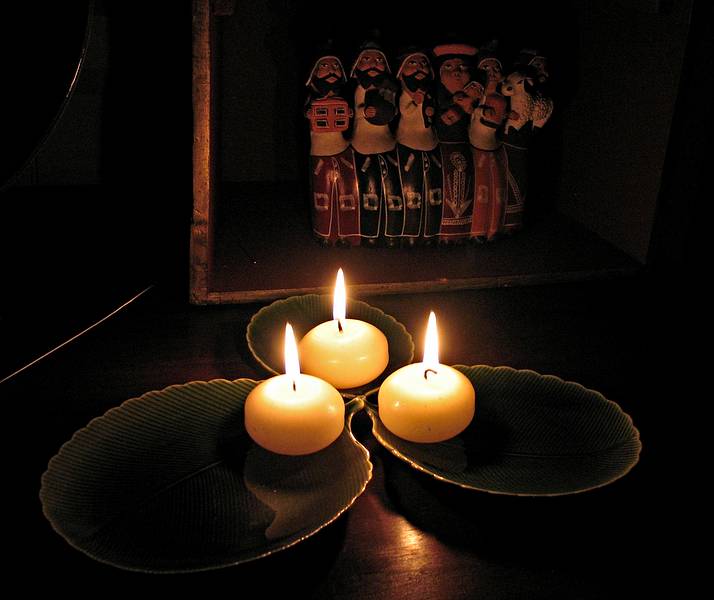Dec. 24, 2008 - Merrimac, Massachusetts.<br />Christmas Eve candles.