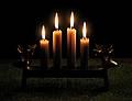 Dec. 24, 2008 - Merrimac, Massachusetts.<br />Christmas Eve candles.