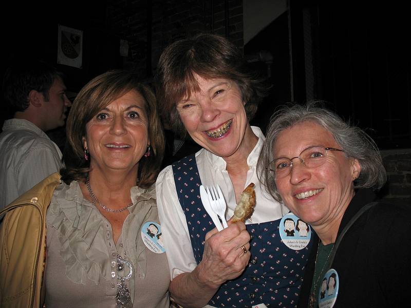 October 17, 2008 - Radegast Beer Hall, Williamsburg, Brooklyn, New York.<br />Julian and Gisela's Wedding Eve.<br />Carmen (Julian's friend from Madrid), Ingrid, and Joyce (Julian's aunt).
