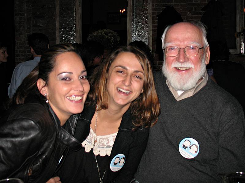 October 17, 2008 - Radegast Beer Hall, Williamsburg, Brooklyn, New York.<br />Julian and Gisela's Wedding Eve.<br />Laura (Pedro's wife), Pati (Pedro's sister), and Egils.