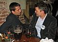 October 17, 2008 - Radegast Beer Hall, Williamsburg, Brooklyn, New York.<br />Julian and Gisela's Wedding Eve.<br />Meinhard (Gisela's brother, Austria), and Christoph (Traudl's son/Gisela's cousin, Austria).