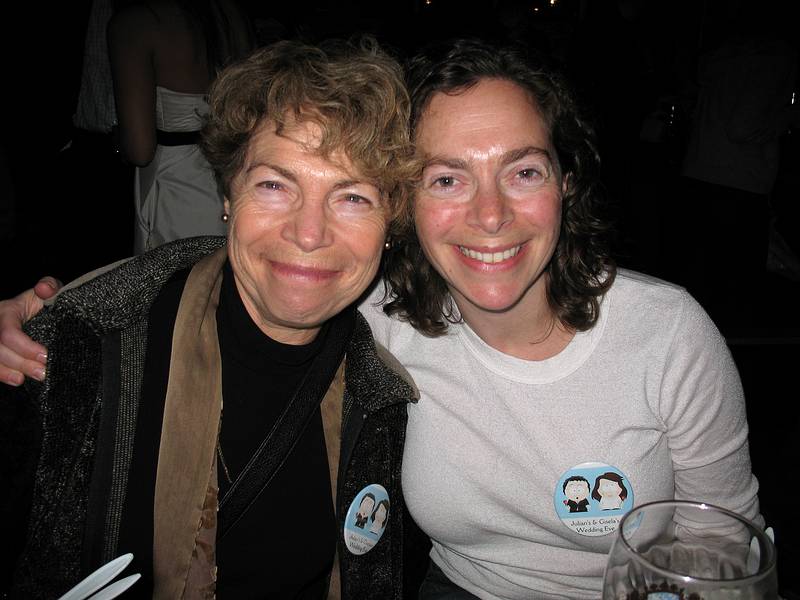 October 17, 2008 - Radegast Beer Hall, Williamsburg, Brooklyn, New York.<br />Julian and Gisela's Wedding Eve.<br />Fran (Julian's California neighbor) and her daughter Lisa.